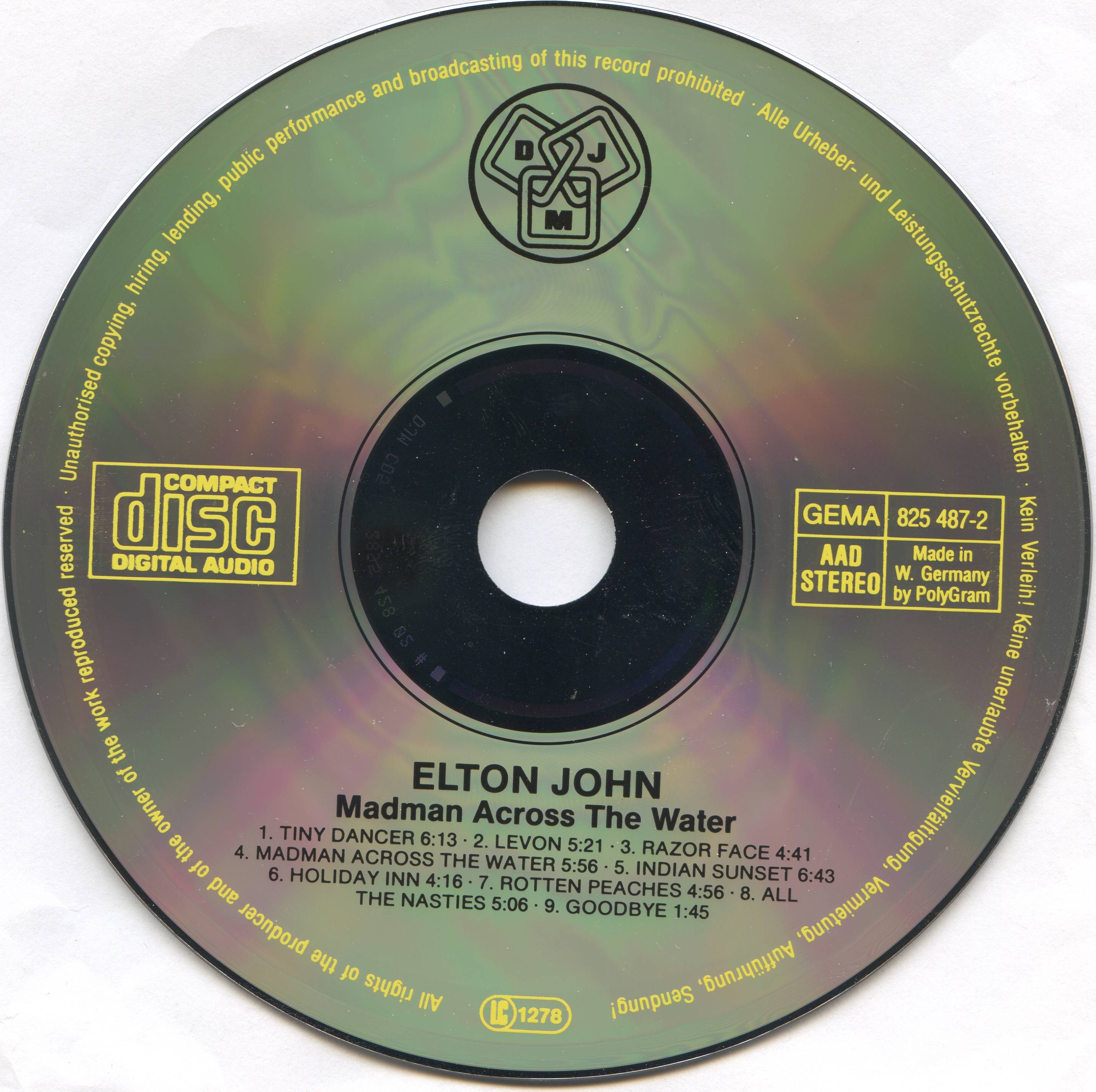 Elton John Madman Across The Water : CD DE